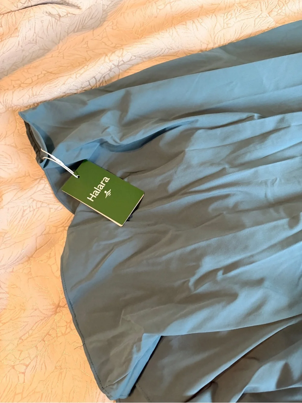 HALARA Teal Maxi Ruffle Skirt